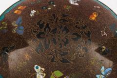 Japanese Cloisonn Enamel Charger with Cranes Attributed to Got Seizabur  - 4556413