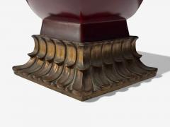 Japanese Copper Lacquered Metal Brass Maruni Vase Table Lamps Japan 1960s - 4399450