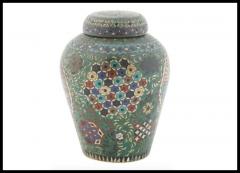 Japanese Early Meiji Cloisonne Enamel Lidded Jar - 3901383