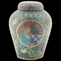 Japanese Early Meiji Cloisonne Enamel Lidded Jar - 3901400