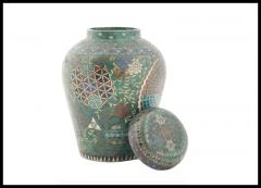 Japanese Early Meiji Cloisonne Enamel Lidded Jar - 3901401