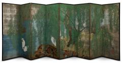 Japanese Eight Panel Screen Herons in Willow - 3703082
