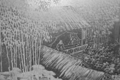 Japanese Eight Panel Screen Modern Chinese School Coastal Mountain Landscape - 1279911