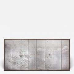 Japanese Eight Panel Screen Modern Chinese School Coastal Mountain Landscape - 1280252