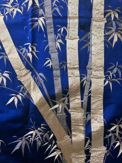 Japanese Embroidery Silk Bamboo Fukusa Meiji Period - 4010399