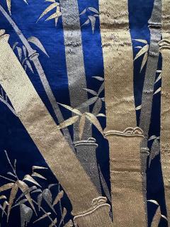 Japanese Embroidery Silk Bamboo Fukusa Meiji Period - 4010401