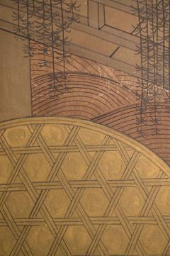 Japanese Five Panel Screen Uji Bridge - 3015622