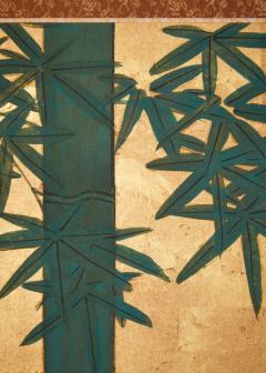 Japanese Four Panel Screen Bamboo on Gold - 4512752