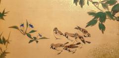 Japanese Four Panel Screen Early Spring Into Summer - 3219546