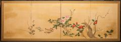 Japanese Four Panel Screen Early Spring Into Summer - 3219548
