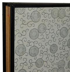 Japanese Four Panel Screen Family of Chickens - 3187249