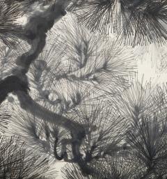 Japanese Four Panel Screen Pine Tree - 1537346