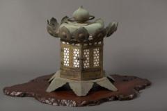 Japanese Gilded Bronze Hanging Garden Lantern - 305052