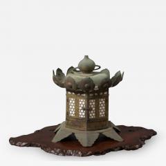 Japanese Gilded Bronze Hanging Garden Lantern - 305665