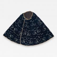 Japanese Indigo Ikat Traveling Cape - 2775438