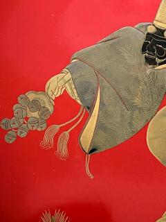 Japanese Lacquer Maki e Plate of Masked Dancer - 2986650