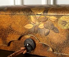 Japanese Lacquer Maki e Scroll Box Fubako by Kansonsai Edo Period - 2998170