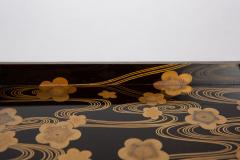 Japanese Lacquer Tray with Cherry Blossoms On Flowing Stream - 1139173