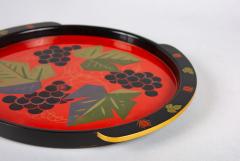 Japanese Lacquer Tray with Grape Design - 1336365