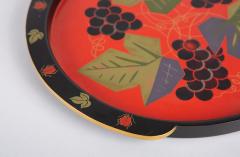 Japanese Lacquer Tray with Grape Design - 1336366