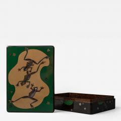 Japanese Lacquer Writing Box Suzuribako with Frog Design - 405745