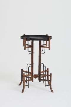 Japanese Lacquer and Bamboo Side Table - 2864709