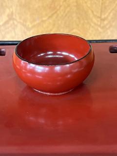 Japanese Lacquered Sake Drinking Set Meiji Period - 3129442