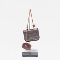 Japanese Leather Tobacco Pouch and Netsuke - 4173726