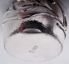 Japanese Meiji Art Nouveau Silver Ginger Jar with Iris Flowers - 3986475