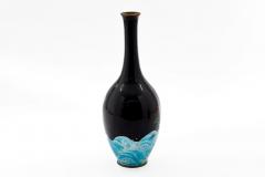 Japanese Meiji Cloisonn Enamel Ginbari Vase Green Dragon by Kumeno Teitaro - 4556594