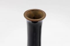 Japanese Meiji Cloisonn Enamel Ginbari Vase Green Dragon by Kumeno Teitaro - 4556602