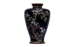 Japanese Meiji Cloisonn Enamel Vase with Cherry Blossoms Ota Tamashiro - 4311658