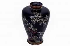Japanese Meiji Cloisonn Enamel Vase with Cherry Blossoms Ota Tamashiro - 4311659