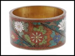 Japanese Meiji Era Cloisonne Enamel Napking Ring - 3901862