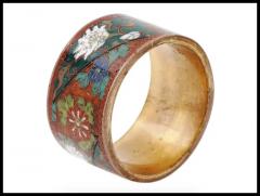 Japanese Meiji Era Cloisonne Enamel Napking Ring - 3901863