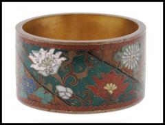 Japanese Meiji Era Cloisonne Enamel Napking Ring - 3901864