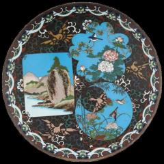 Japanese Meiji Era Cloisonne Enamel Plate Charger - 3903000