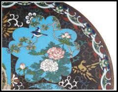 Japanese Meiji Era Cloisonne Enamel Plate Charger - 3903017