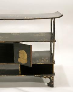 Japanese Meiji Lacquer Tana Tiered Tea Cabinet  - 2162738