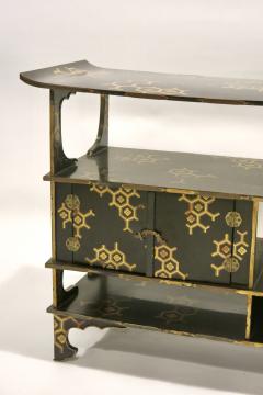 Japanese Meiji Lacquer Tana Tiered Tea Cabinet  - 2162748