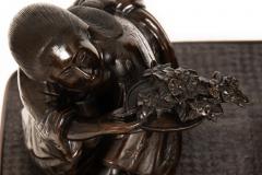 Japanese Meiji Period Bronze Okimono Sculpture of a Samurai 19th century - 4503444