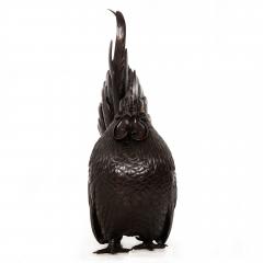 Japanese Meiji Period Pair of Bronze Sculptures Okimono of Rooster Hen - 4514057