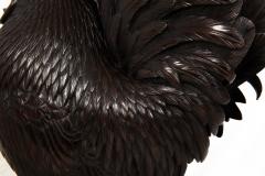 Japanese Meiji Period Pair of Bronze Sculptures Okimono of Rooster Hen - 4514060