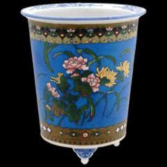 Japanese Meiji Planter Cloisonne Porcelain Planter - 3901894