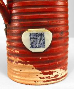 Japanese Meiji Terra Cotta Pitcher - 4322584