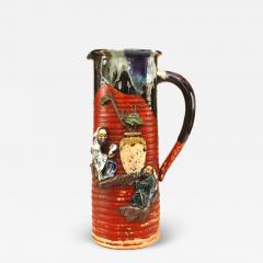 Japanese Meiji Terra Cotta Pitcher - 4332402