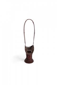 Japanese Mission Wicker Flower Basket Shaped Vase - 4520515
