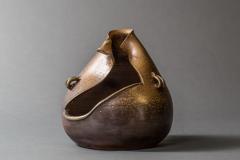 Japanese Modern Showa Period Bizen Flower Arranging Vase - 3678284