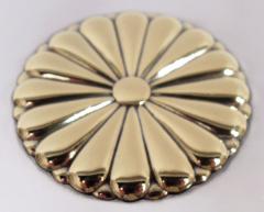 Japanese Modern Silver Box with Gilt Chrysanthemum - 4424338