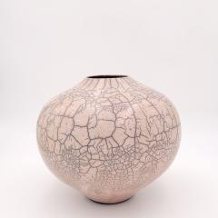 Japanese Raku Glazed Crackleware Vase circa 1980 - 3334934